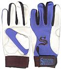 White Blue Black Batting Glove